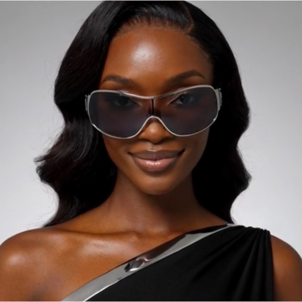 Sunglasses Oversize Hip Hop Glasses Women Dark Lens Flat Top Large Black Lens